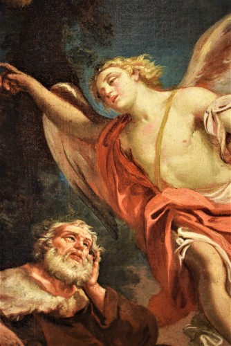 The Angel of God appears to the prophet Elijah - Italian school of the 17th century - 